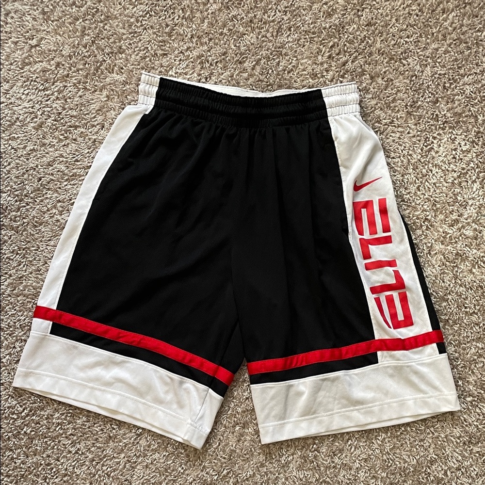 Nike Elite Basketball Shorts Black / White Size Medium